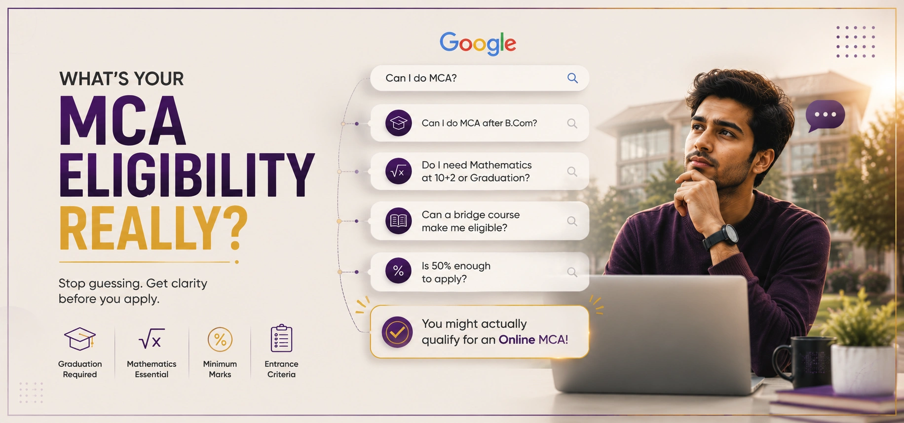 MCA Degree Course Eligibility